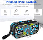 Fitvc Large Pencil Case for Boys,Gamer Boys Pencil Pouch for Kids Teens School,Large Capacity Pen Box Marker Organizer for School