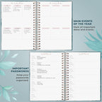 PLANBERRY Large Hourly Schedule Planner Premium – Undated Organizer for Productivity, Time Management & Budget, 8x10.4″ (Ocean Depths)
