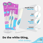 Emraw Enday Correction Pen (4 Pack) - Correction Liquid 0.2 Fl Oz (7 Ml) Metal Tip White Correction Fluid.