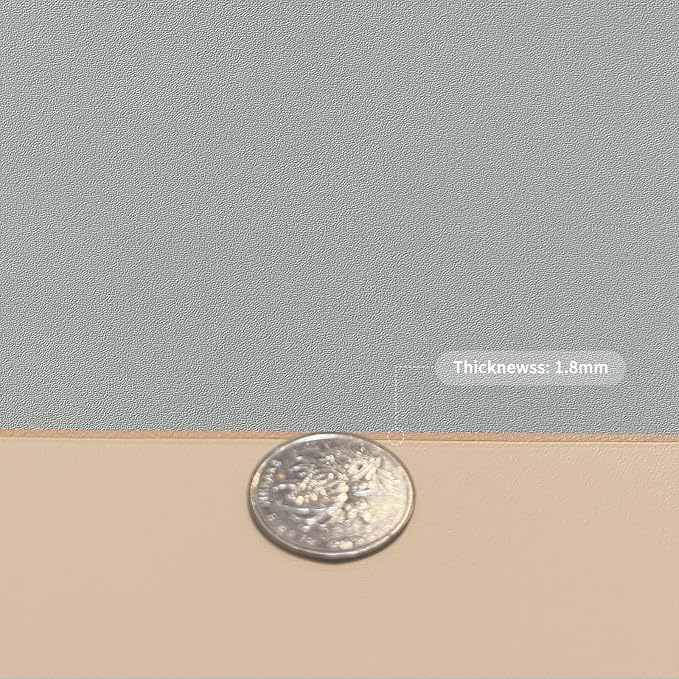Zinkooat Leather Table Cover,1.8mm Thick,36x60 Inch Table Protector,Table Protector for Dining Room Table,Dining Table Cover,Table Cover Protector,Dining Table Pad Protector(Light Brown+Gray,36x60)
