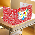Cinrobiye 24 Pcs Inspirational Privacy Folders Standard for Students Cardboard Shields Test Privacy Boards Motivational Words Desk Dividers Shield for Classroom School Study Supplies (Colorful)