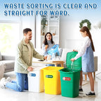4PCS Recycle Stickers for Trash Bins,Self-adhesive Waterproof Trash Recycle Stickers, Recycling Labels for Trash Can, Home, Office, Apartment, Hotel, School and Public Area