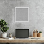 Amanti Art Silver Framed Magnetic Board 13x13 X-Small Vision Board for use with Magnets, 100% Metal Sheet to Display Items as Office Decor or for Home Organization in mudroom, Kitchen or Kids Room