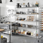 Regal Altair 14" Deep x 72" Wide x 86" Height Wire Shelving Kit | 5-Tier | NSF Commercial Storage Rack Unit