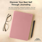 Gratitude & Self-Care Journal - Guided Mindfulness & Mental Health Journal All-in-One with Prompts for Self Discovery - Daily Journal for Men & Women by PRODUCTIVITY STORE (A5, Pink)