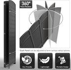 Sorbus 4 Panel Room Divider 6 ft. Tall - Privacy Screen, Extra Wide Double Hinged Panels, Mesh Hand-Woven Design, Partition Room Dividers and Folding Privacy Screens, Wall Divider for Room Separation