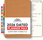 Dated, 2026 Planner, 8.5" x 11" - The Productivity Planner to Achieve Your 2026 Goals - Planner 2026-2027 by PRODUCTIVITY STORE (A4, BROWN)