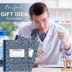 Affrolling 2 Pack Carbonless Lab Notebook Carbon Copy 8.5'' x 11'' 50 Set of Pages 100 Pages Total Laboratory Engineering Chemistry Computation Notebook Science Grid Total Coil Binding(Blue and White)