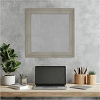 Amanti Art Grey Framed Magnetic Board 20x20 Small Vision Board for use with Magnets, 100% Metal Sheet to Display Items as Office Decor or for Home Organization in mudroom, Kitchen or Kids Room