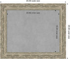 Amanti Art Silver Framed Magnetic Board 20x24 Small Vision Board for use with Magnets, 100% Metal Sheet to Display Items as Office Decor or for Home Organization in mudroom, Kitchen or Kids Room