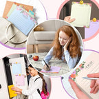 300 Sheets to Do List Notepad Daily Checklist Sticky Notes Cute Undated Memo Pad Color Block to Do Note Pad Weekly Plan Agenda and Organizer Planners for College(Bloom Style,10.5 x 8.5 Inch)