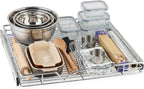 HOLDN’ STORAGE Pull Out Cabinet Organizer - Heavy Duty Steel with Smooth Slide-Out Drawers, Chrome Finish - 20" W x 17" D Basket, Fits 21.25" Cabinet Opening