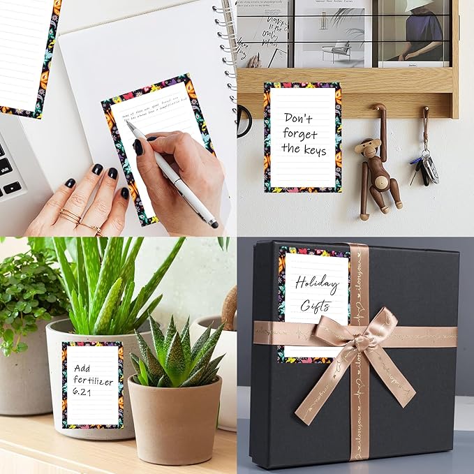 SXboxing Sticky Notes 4X6 Inches, 2 Pack Large Cute Self-Stick Pads, Bright Funny Memo Pads Easy to Stick for Home, Office Colorful Cute Butterfly