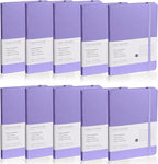 EMOMAS Lined Journal Notebook, 10Pack Hardcover Notebook for Men & Women – Journals for Writing, Work, School, Home & Daily Notes, 160 Pages – Medium A5, 5.7"x8", 100 gsm Thick Paper (Mauve)