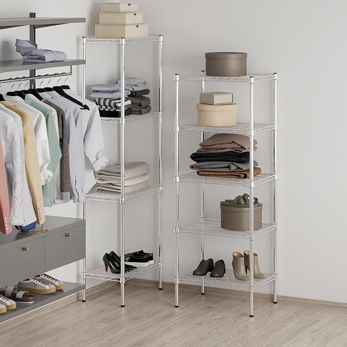 Regal Altair 18" Deep x 24" Wide x 64" Height Wire Shelving Kit | 5-Tier | NSF Commercial Storage Rack Unit