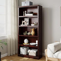 Bevfint Bookshelf, Open Storage 70 Inch Tall 5 Shelf Bookcase, Floor Standing Bookshelves and Bookcases, Book case for Farmhouse Library Office Bedroom Kids, Mahogany - 5 Tier