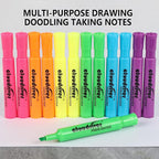 cloudriver Highlighters Bulk Pack of 72, Assorted Color, Chisel Point, Quick Drying Ink, Highlighters Suitable For Classroom, Office And Shop