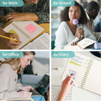 Spiral Notebook-5.75" x 8.125" College Ruled Journal with Inner Pockets and 160 Pages,PU Leather Cover Business Journal, Twin-Wire Binding Notebook Perfect for Office & Home School Supplies 3 pack Pink/MintGreen/Violet