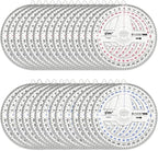 360° Protractor Pack of 30 Protactors Plastic Protractor Math Protractors Clear Protractor Ruler Drafting Tools Circle Protractor for Geometry