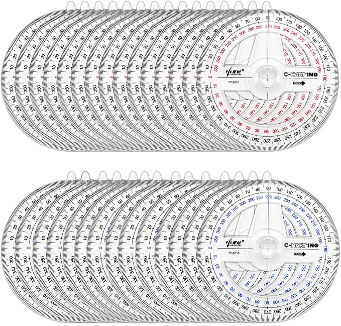 360° Protractor Pack of 30 Protactors Plastic Protractor Math Protractors Clear Protractor Ruler Drafting Tools Circle Protractor for Geometry