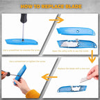 REXBETI 2 Pack Utility Knife with Extra Blades, 2 Color Retractable Blade Heavy Duty Box Cutter for Cartons，Cardboard and Boxes，Extra 10 Blades Included