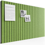 Bumusty Large Cork Board Alternative-36 x24 Felt Bulletin Board Tiles, with 30 Pushpins, 40 Adhesive Tabs, 6-Pack Slat Wall Paneling, Cork Boards for Office Push Pin Board Felt Board-Kelly Green