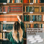Weysat 250 Pcs Wood Shelf Label Holders Clear Plastic Price Tag 2.4 in L x 1 in H for Bookshelf Shelves, Wood Shelf Sign and Ticket Holder, Clips On to Shelves 3/4" to 1" Thick