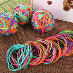 CYEAH 10PCS Colorful Rubber Band Ball, Assorted Color Rubber Bands Stretchable Rubber Band Balls, Stationery Holder Band Loops for Arts Crafts Document Office Supplies Organizing