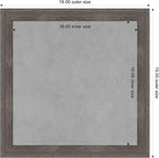 Amanti Art Grey Framed Magnetic Board 19x19 Small Vision Board for use with Magnets, 100% Metal Sheet to Display Items as Office Decor or for Home Organization in mudroom, Kitchen or Kids Room