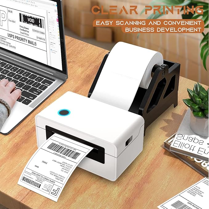 MFLABEL 4x6 Direct Thermal Shipping Labels - 2 Rolls, 220 Labels/Roll, Perforated Postage Paper with Alignment Hole, Compatible with 4XL LabelWriter 1744907 & 1755120, Rollo for USPS, UPS