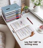 vfaejll Brown A5 Lined Leather Journal Notebook for Men Women,5.9" X 8.4" Personalized Hardcover Journal with Pen,200 Pages 100 Gsm Thick Ruled Paper Daily Diary for Travel,Business,Work,Writing