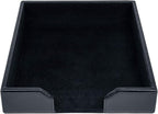 Dacasso Bonded Leather Desktop Tray Luxury Letter Holder & Paper Organizer for Desk, 13.5in x 10.5in x 2.13in, Black