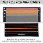 4-Pack Modern Minimalist Dark Gray Collapsible Linen File Folder Box with Lid for Letter Size Hanging Files, Office Organization, General Storage
