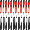 24 Pack Box Cutters, 9mm Razor Knife, Push-Sliding Button, Box Cutter Retractable, Break-off Utility Knife, Box Opener Tool for Office, Home, School, Art DIY