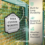 Custom Decorative Outdoor Metal Sign - Personalized Aluminum Sign, Waterproof, Design 2, Metalic Silver 24x24 In