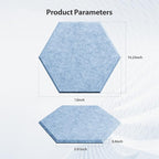 Amantech 12 Pack Acoustic Panels Self Adhesive Sound Proof Foam, High Density Sound Acoustic Foam Panel, 12X10.23X0.4 Inch Hexagon Wall Panels in Home,Office,Reccording Room,Studio(Light Sky Blue)