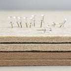 Bulletin Board, 24 x 18 inches Decorative Felt Pin Board, Cork Board Alternative for Wall, Foldable Photo Board with 20 Pushpins - Desert Brown
