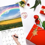 2026 Wall Calendar,Calendar 2026, November 2025 - December 2026, Wall Calendar Rainbow, 12" x 24" Opened,Full Page Months Thick & Sturdy Paper for Calendar Organizing & Planning