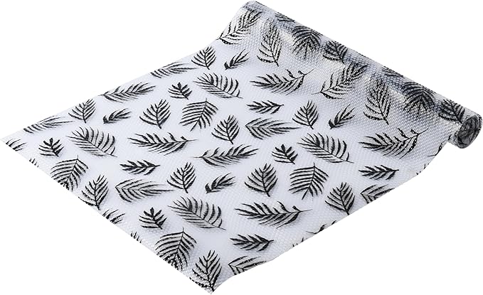 Leaf Shelf Liner for Kitchen Cabinets Non-Adhesive Drawer Liner Non-Slip Refrigerator Liner Waterproof Fridge Pad Cupboard Mat