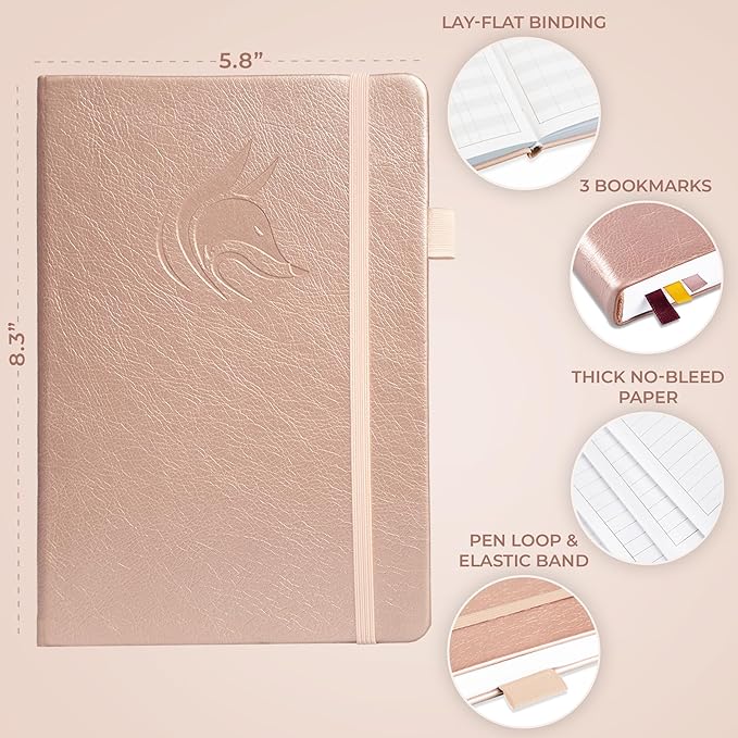 Clever Fox Dated Planner 2026-2027 – Weekly Life Planner Notebook for Time Management – Planner with Habits Tracker & To-Do List (Rose Gold)