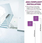 ADA CENTRAL SIGNS - 6" X6" Floor 4 Sign - ADA Compliant Tactile Graphics Grade 2 Braille Text Acrylic Wall Signs - Directional Assistance, Floor Number Safety Sign for Office, school Hospital, Apartment