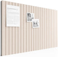 Bumusty Large Cork Board Alternative-36 x24 Felt Bulletin Board Tiles, with 30 Pushpins, 40 Adhesive Tabs, 6-Pack Slat Wall Paneling, Cork Boards for Office Push Pin Board Felt Board-Oatmeal