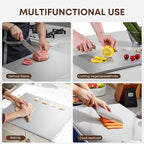 KORVOS Stainless Steel Cutting Board, 304 Stainless Steel Cutting Boards for Kitchen, Upgraded Anti-Scratch & Anti-Slip Surface, Large Metal Board for Meat Fruits Vegetables Baking, 23.6" x 19.6"