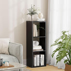 Jpiziso 3 Cube Storage Organizer Single Row, Cube Shelf with Heavy-Duty Thick Boards, 13.31" L x 9.37" W x 36.93" H, Smooth Easy-Clean Panels, Simple Assembly, for Living Room Bedroom Office, Black