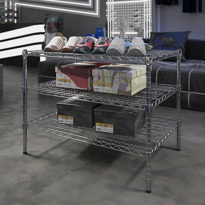 Regal Altair 24" Deep x 36" Wide x 27" Height Wire Shelving Kit | 3-Tier | NSF Commercial Storage Rack Unit