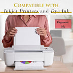 A-SUB Double Sided Matte Photo Paper 100 Sheets 8.5X11 Inches 48lb 180gsm Presentation Paper for Inkjet Printers for Reports Charts Printing