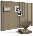 Fluxynara Felt Bulletin Board Tiles -28"x18" with 40 Adhesive Tabs, Cork Board Alternative for Office Decor, Push Pin Board Wall Organizer 6-Pack (Earth Brown)