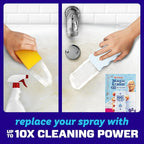 Mr. Clean Magic Eraser Sponge, Bathroom Cleaner, Shower Cleaner, Tub Cleaner, Soap Scum Remover, Bathroom Cleaning Supplies, Dawn Cleaning Power with Febreze Lavender Scent, 5ct