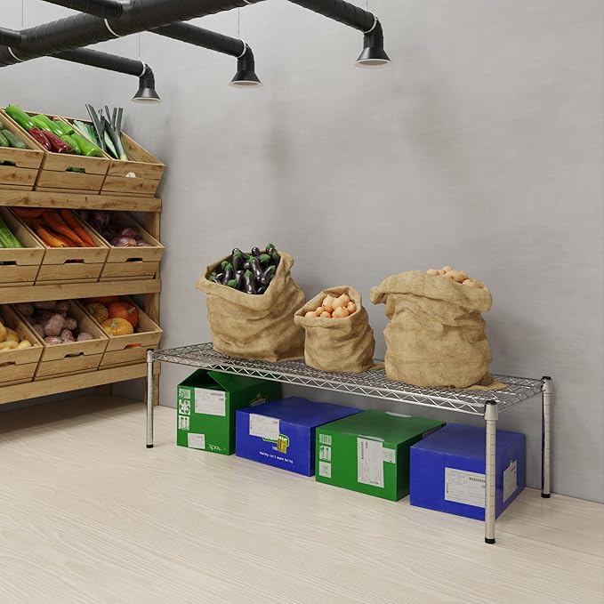 Regal Altair 18''W x 54''L x 14''H Chrome Plated Wire Dunnage Rack | Off The Floor Storage