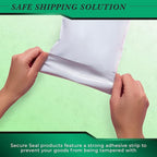 100 Pack Secure Seal White Poly Mailers - 24x24 Safe Shipping Bags - E-Commerce Self Sealing 2 Mil Poly Envelopes for Shipping